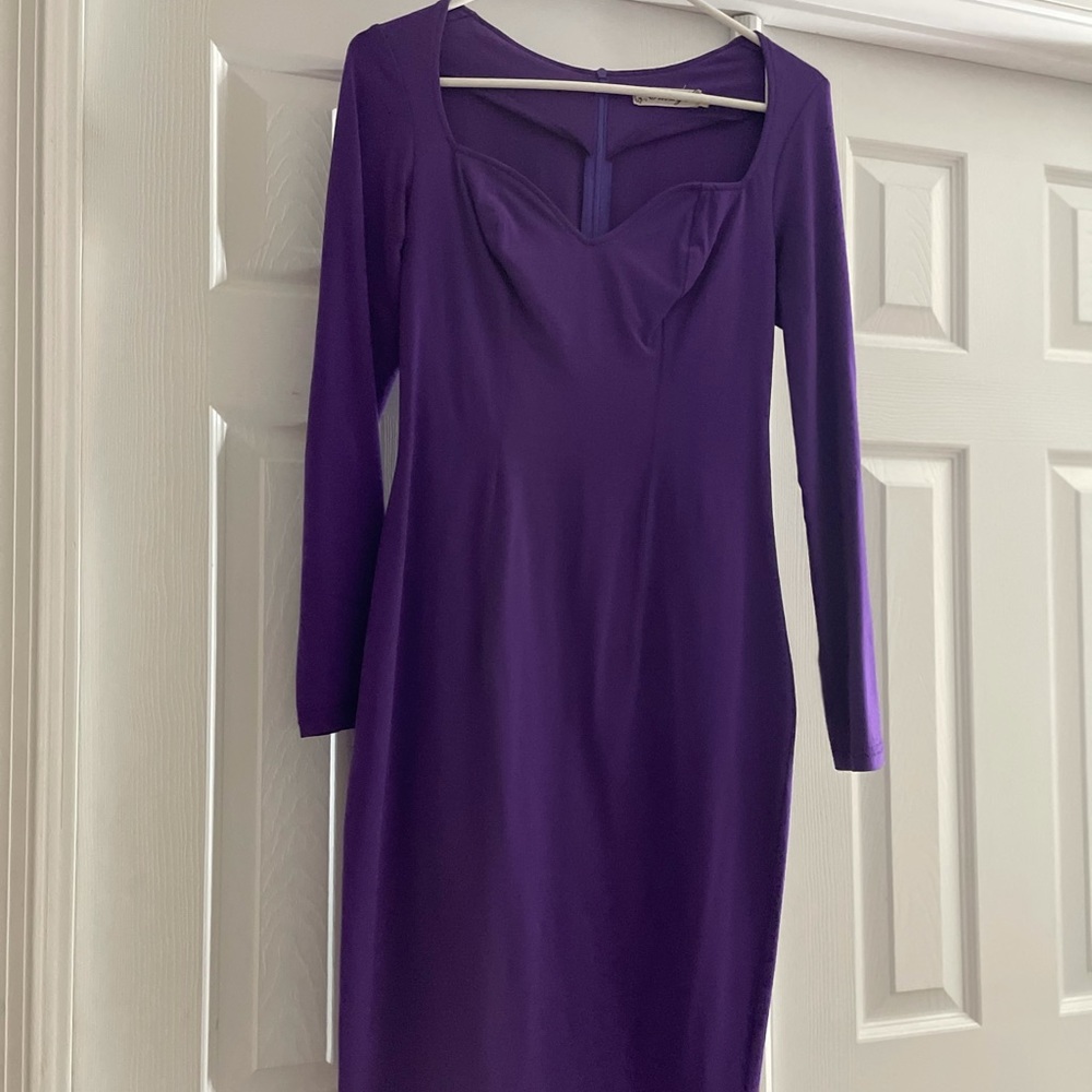 Purple pencil dress